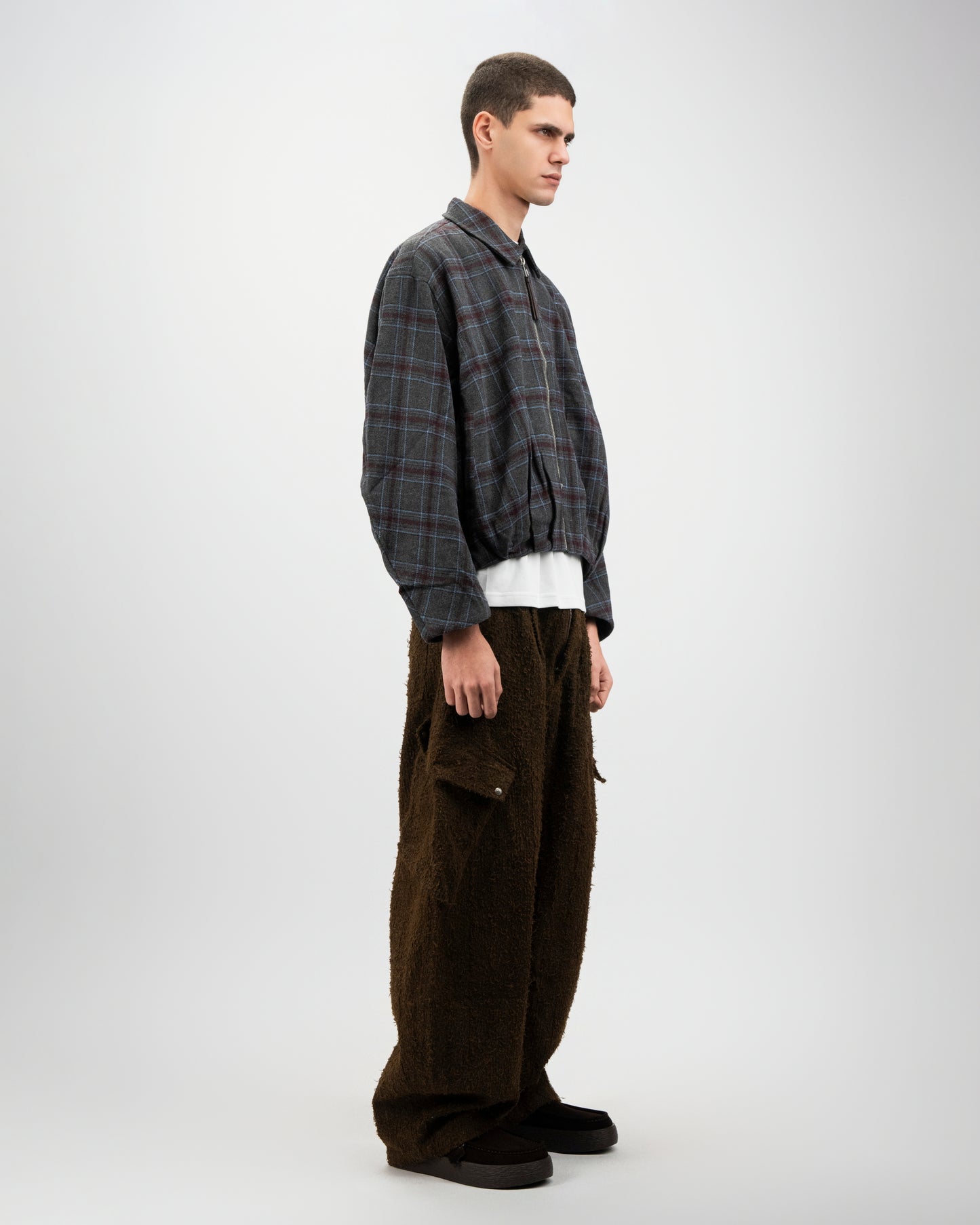 Plaid Field Zip Jacket