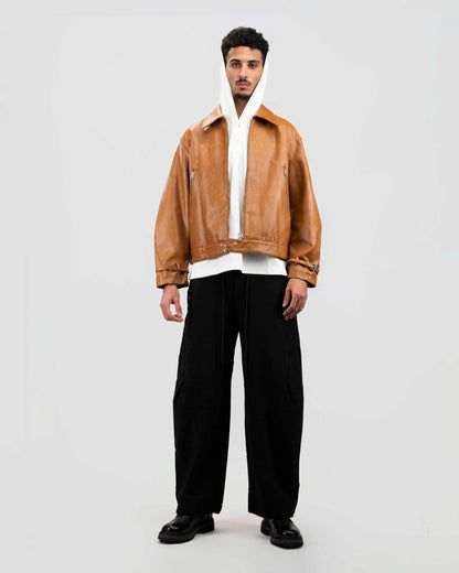 Amber Leather Zip Jacket