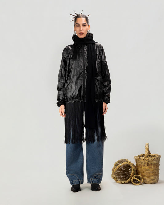 Midnight Fringe Zip Jacket