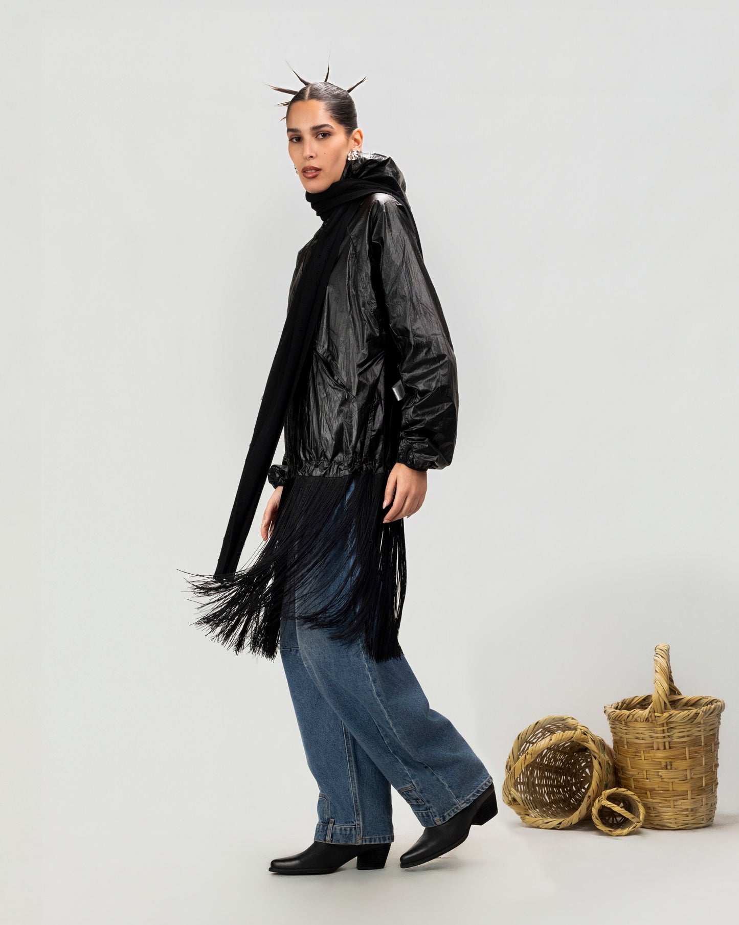 Midnight Fringe Zip Jacket