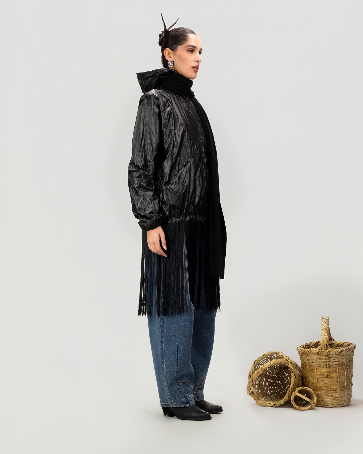 Midnight Fringe Zip Jacket