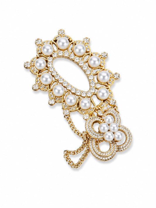 Royal Pearl Halo Brooch.