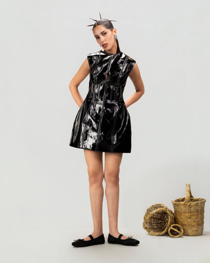 Obsidian Cut Mini Dress