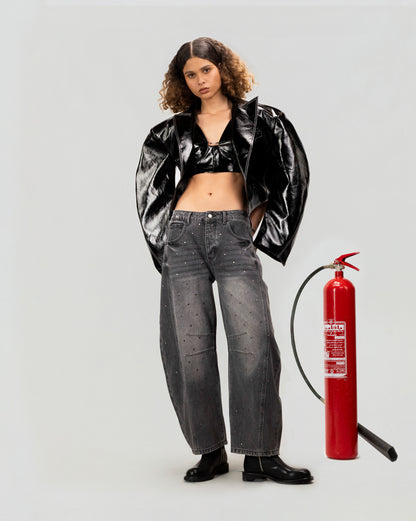 Midnight Patent Bralette