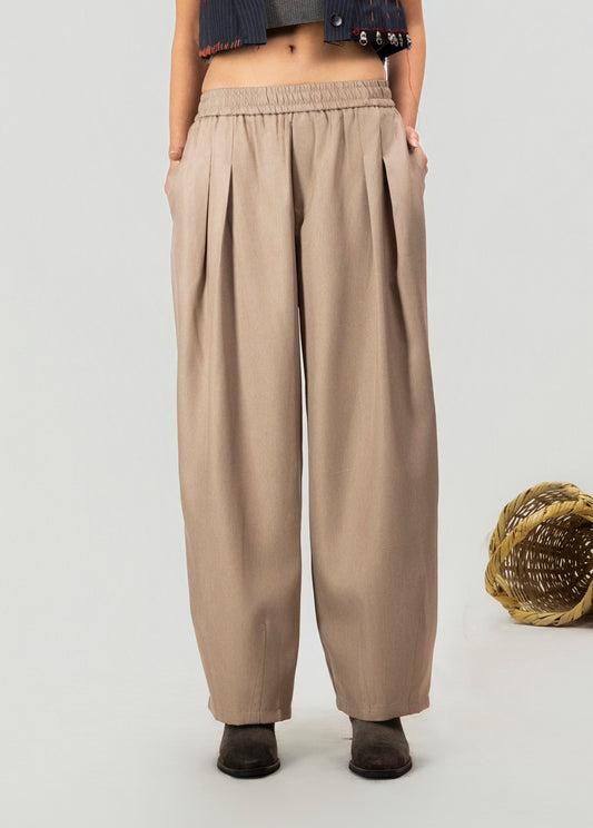 Soft Pleat Wide Pants