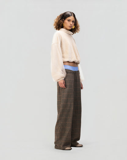 Hybrid Check Wide Pant