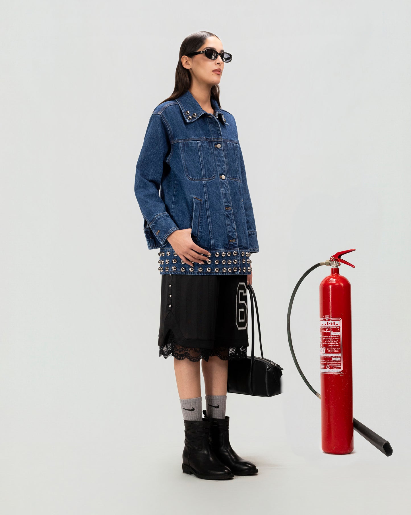 Rivet Collar Denim Jacket