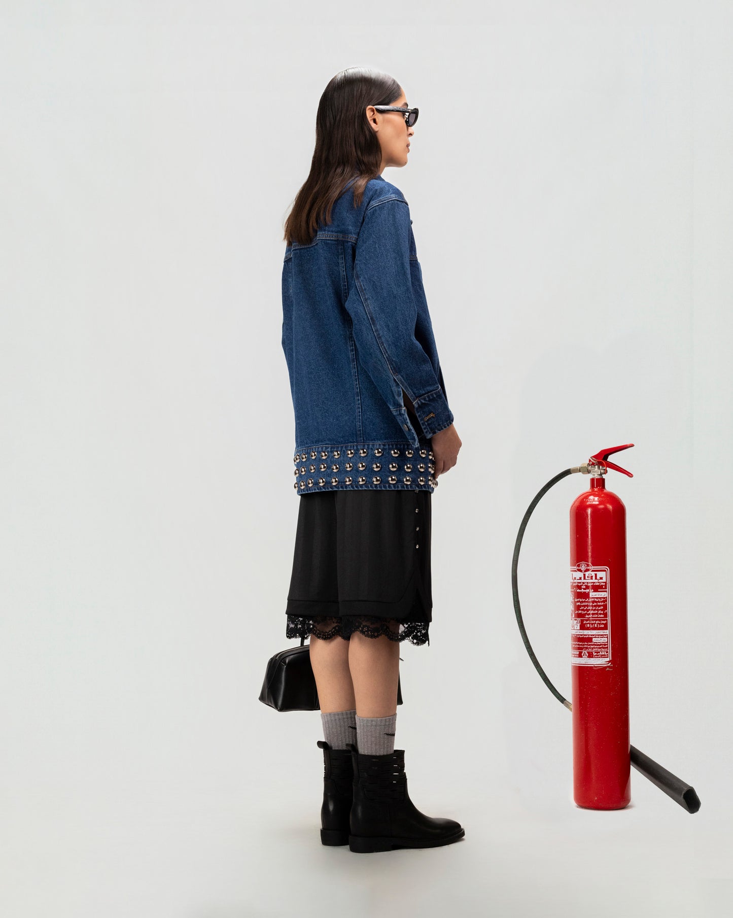 Rivet Collar Denim Jacket