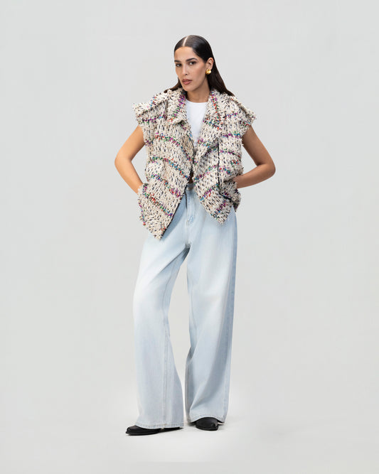 Pale Drift Wide-Leg Pant
