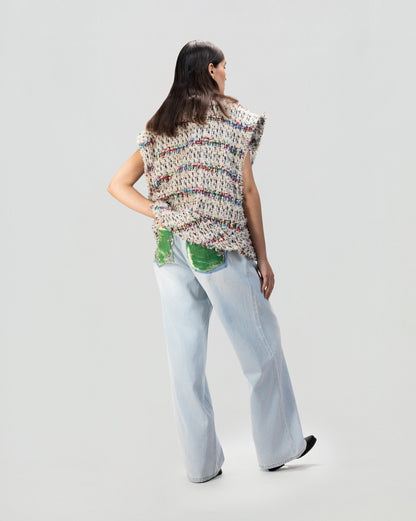 Pale Drift Wide-Leg Pant
