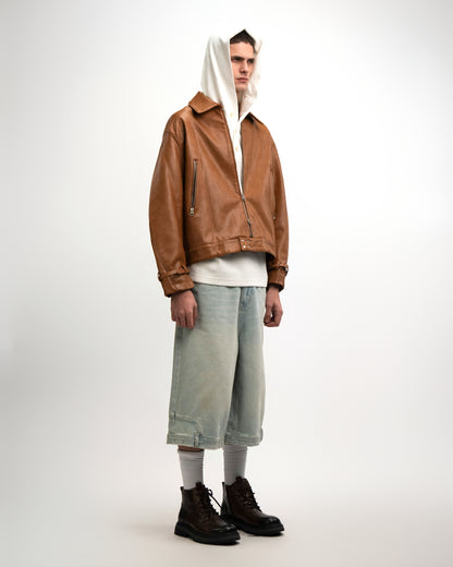 Amber Leather Zip Jacket
