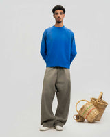 Open Form Long Sleeve Tee — blue