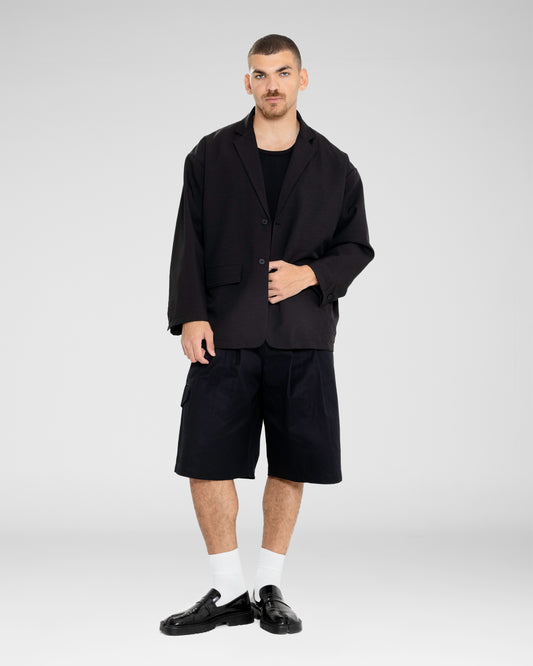 Relaxed Open Collar Jacket