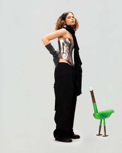 Molten Line Corset Top