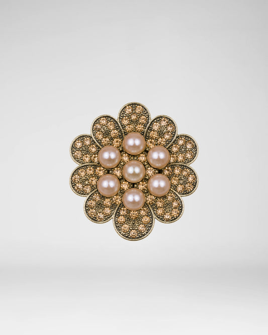 Vintage Pearl Flower Brooch