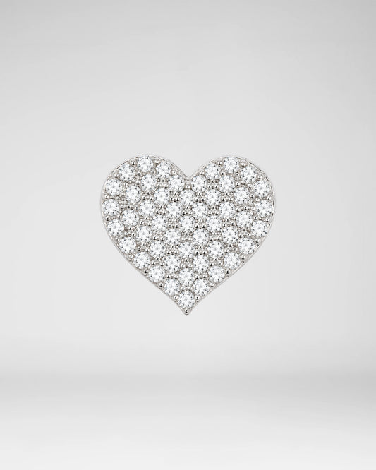 Crystal Heart Brooch
