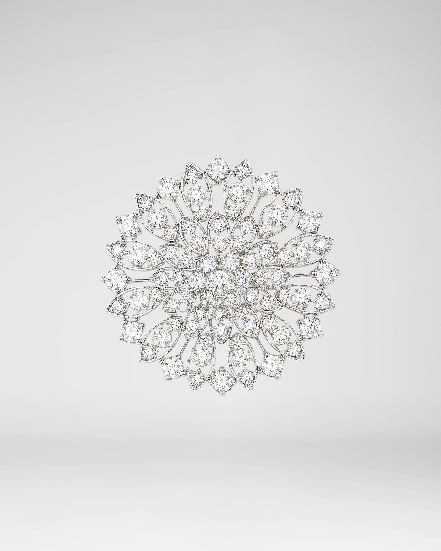 Crystal Floral Brooch