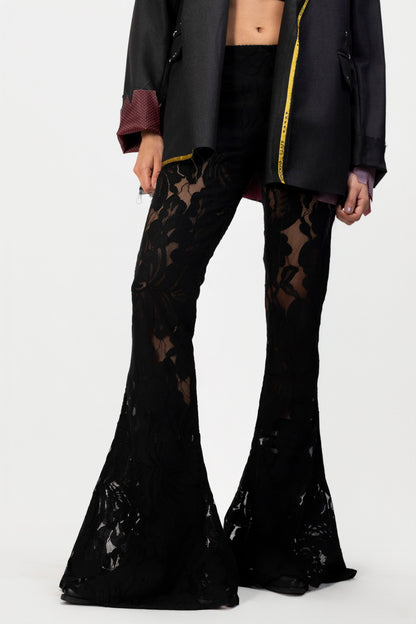 Noir Lace Flare Pant