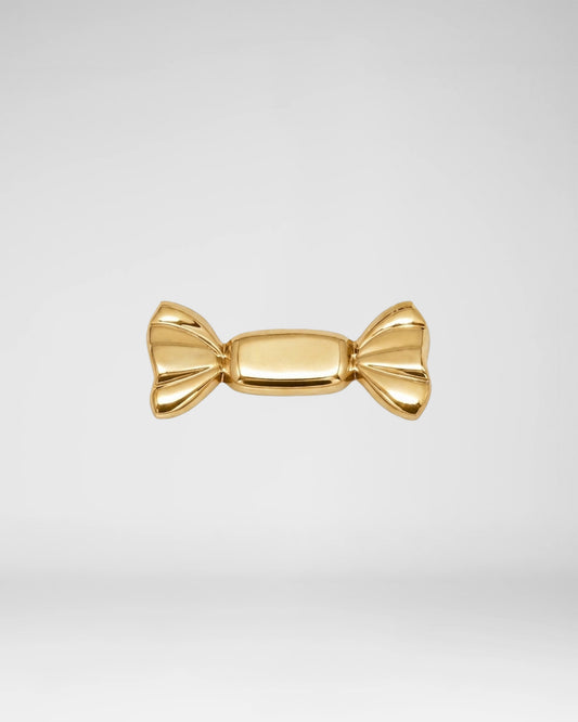 Gold Candy Bow Brooch