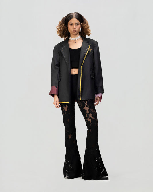 Noir Lace Flare Pant