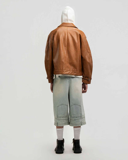 Amber Leather Zip Jacket