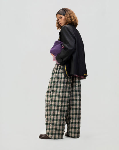 Crinkle Check Easy Pant