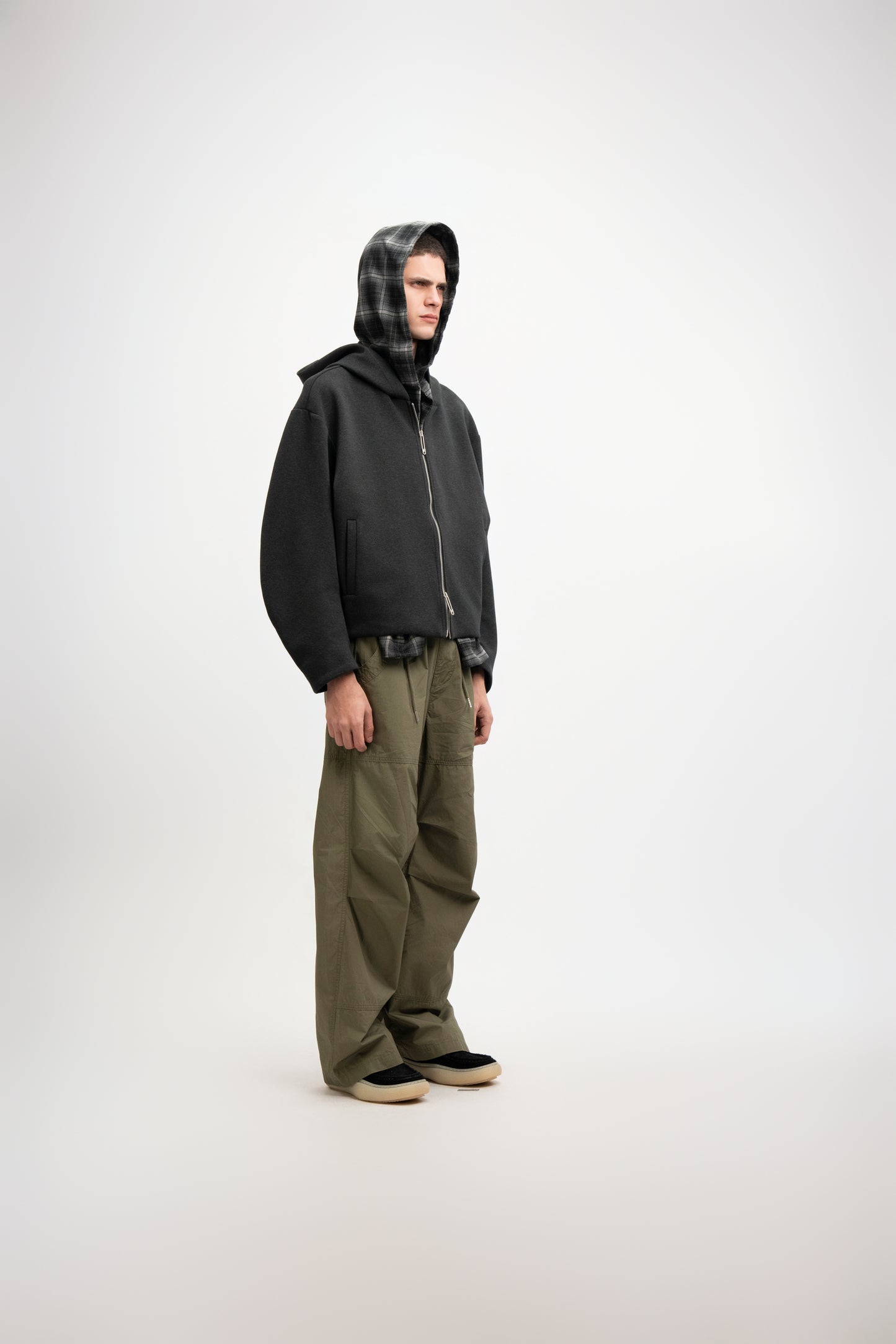 Wrap Hood Zip Hoodie