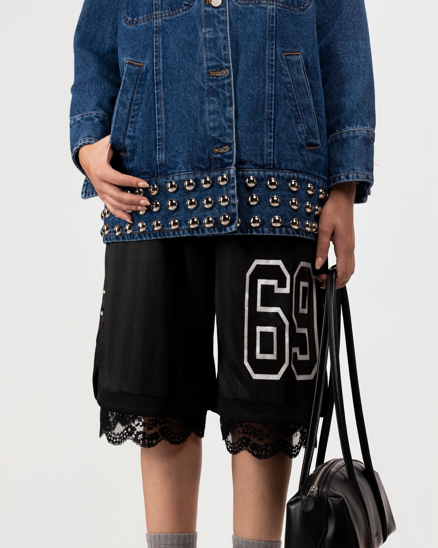 Rivet Collar Denim Jacket