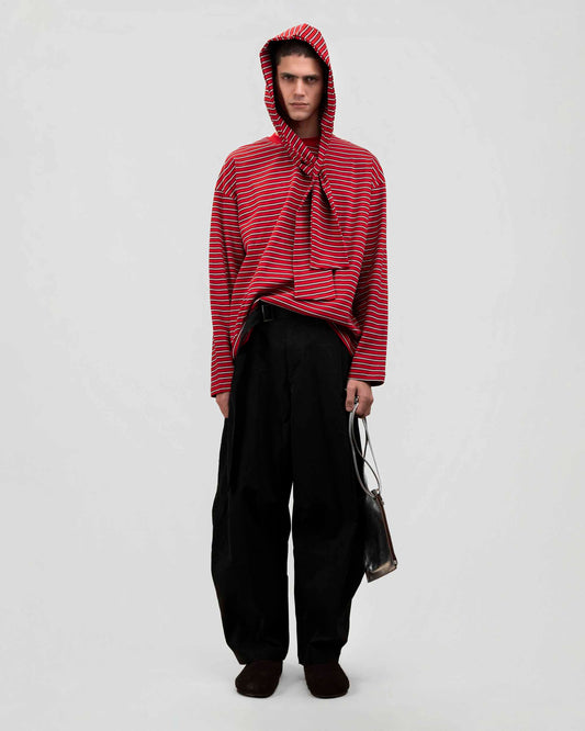 Wrapped Stripe Hood Top