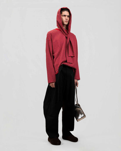 Wrapped Stripe Hood Top