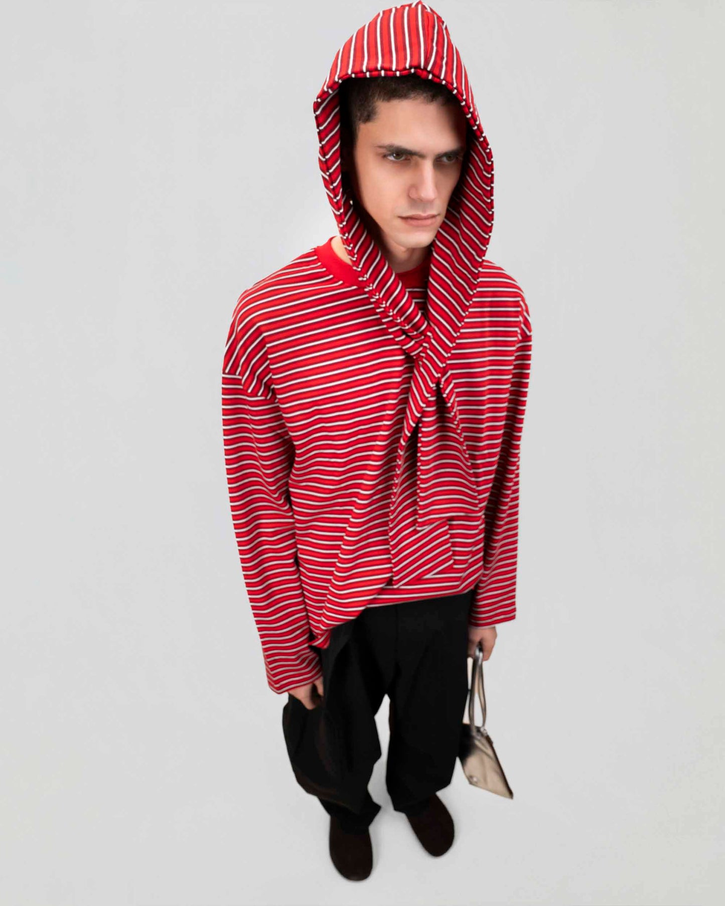 Wrapped Stripe Hood Top