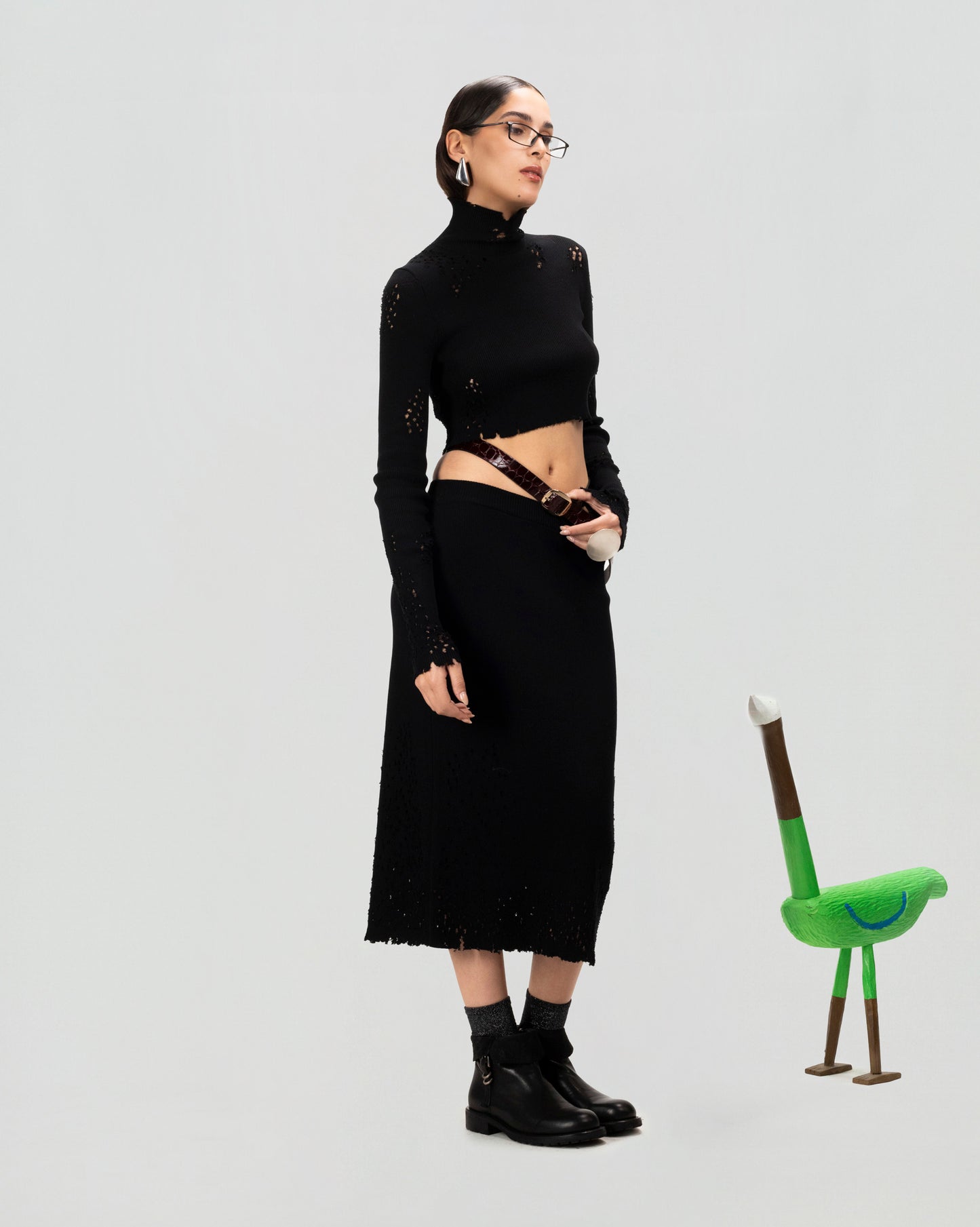 Afterdark Knit Midi Skirt