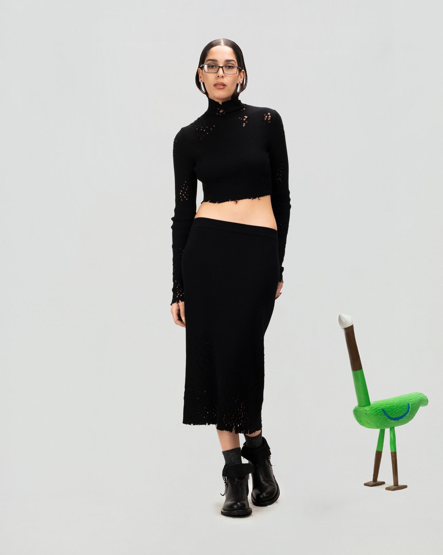 Afterdark Knit Midi Skirt