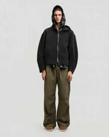 Wrap Hood Zip Hoodie — Dark Gray