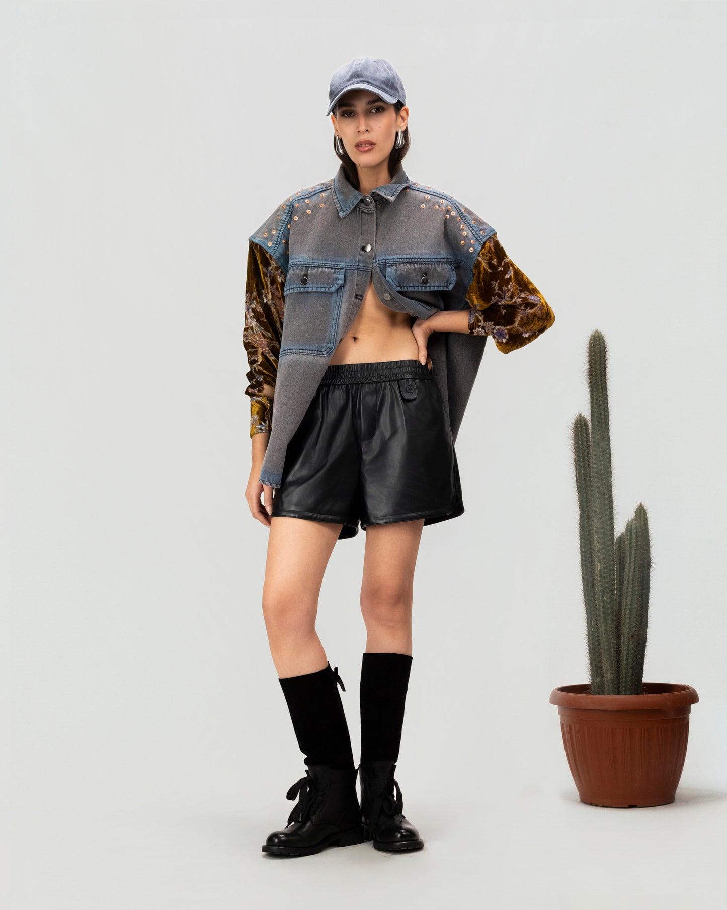 Midnight Faux Leather Shorts