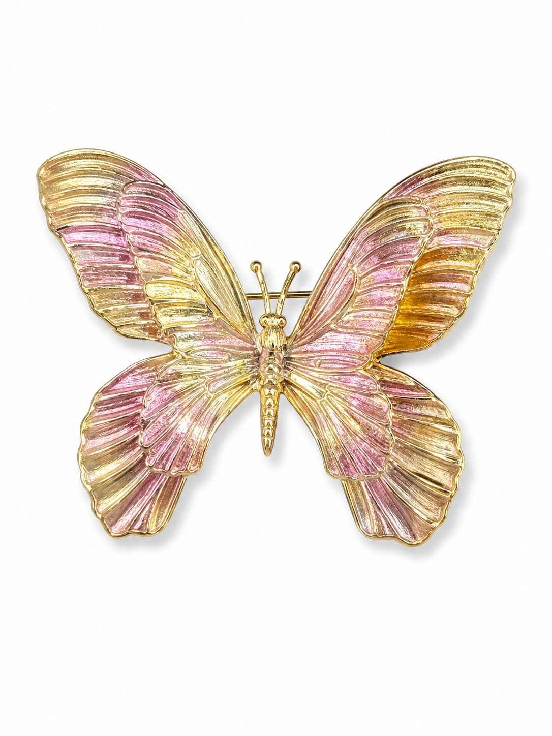 Golden Blush Butterfly Brooch.