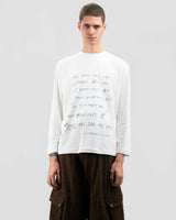 Margin Notes Long Sleeve Tee — White