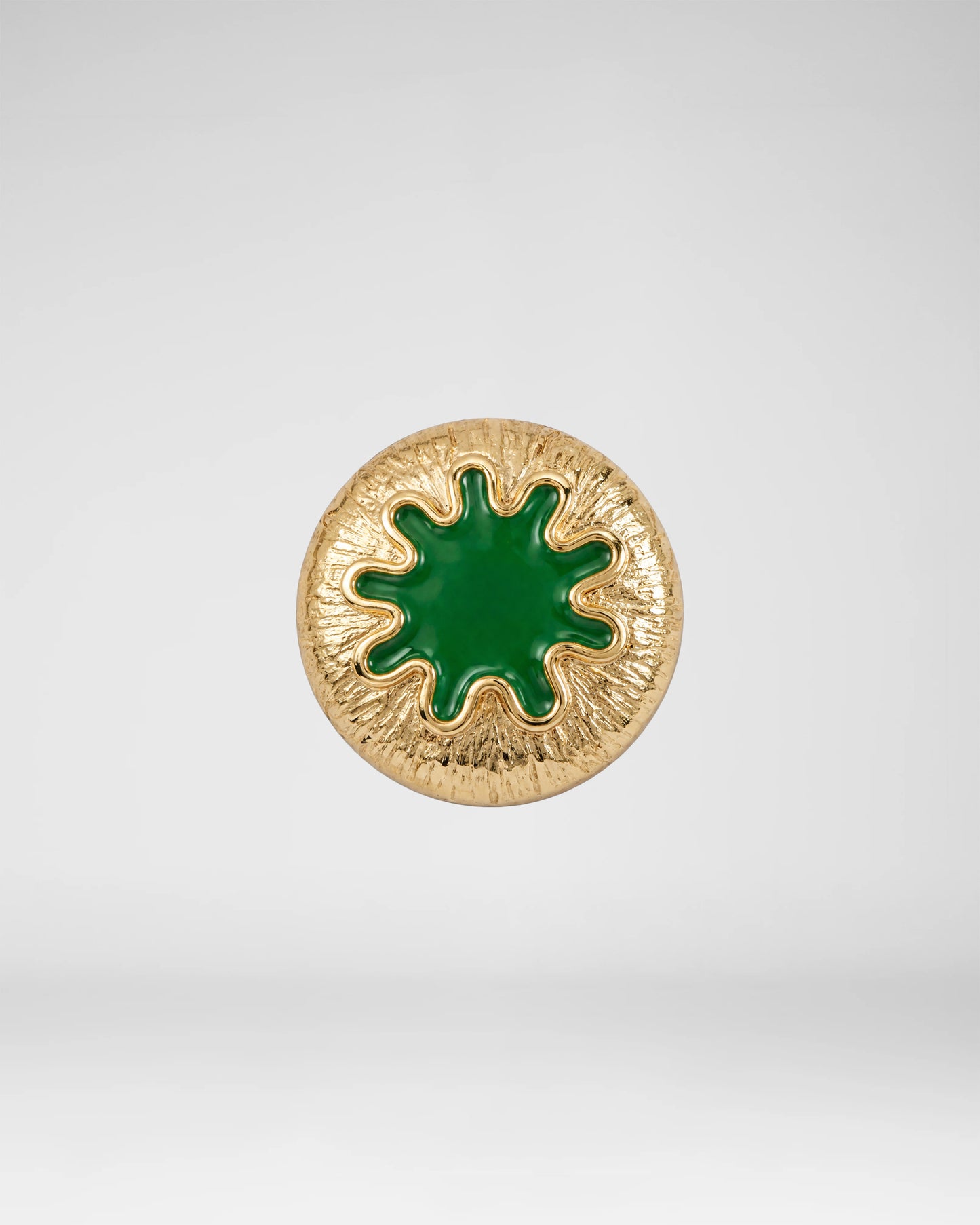 Emerald Sunburst Brooch