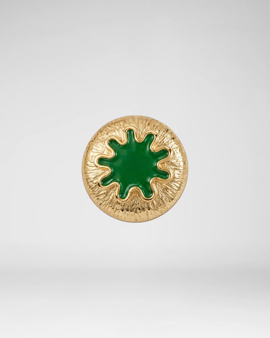 Emerald Sunburst Brooch