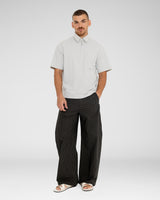 Cloudline Zip Polo — Light Gray