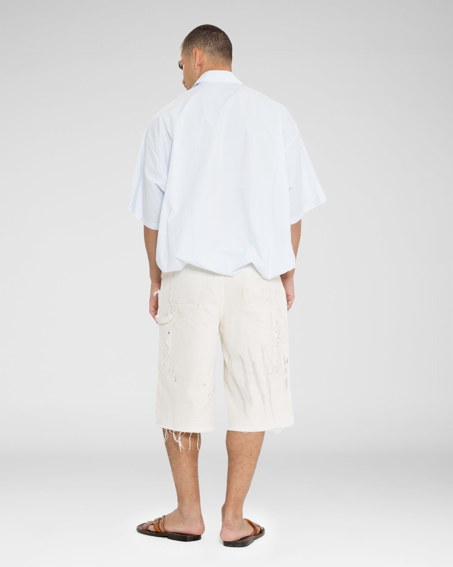 Canvas Splatter Cutoffs