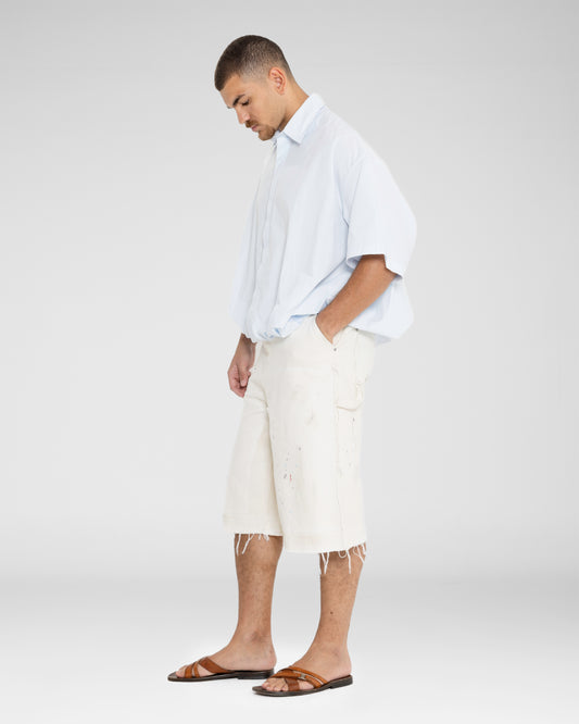 Canvas Splatter Cutoffs