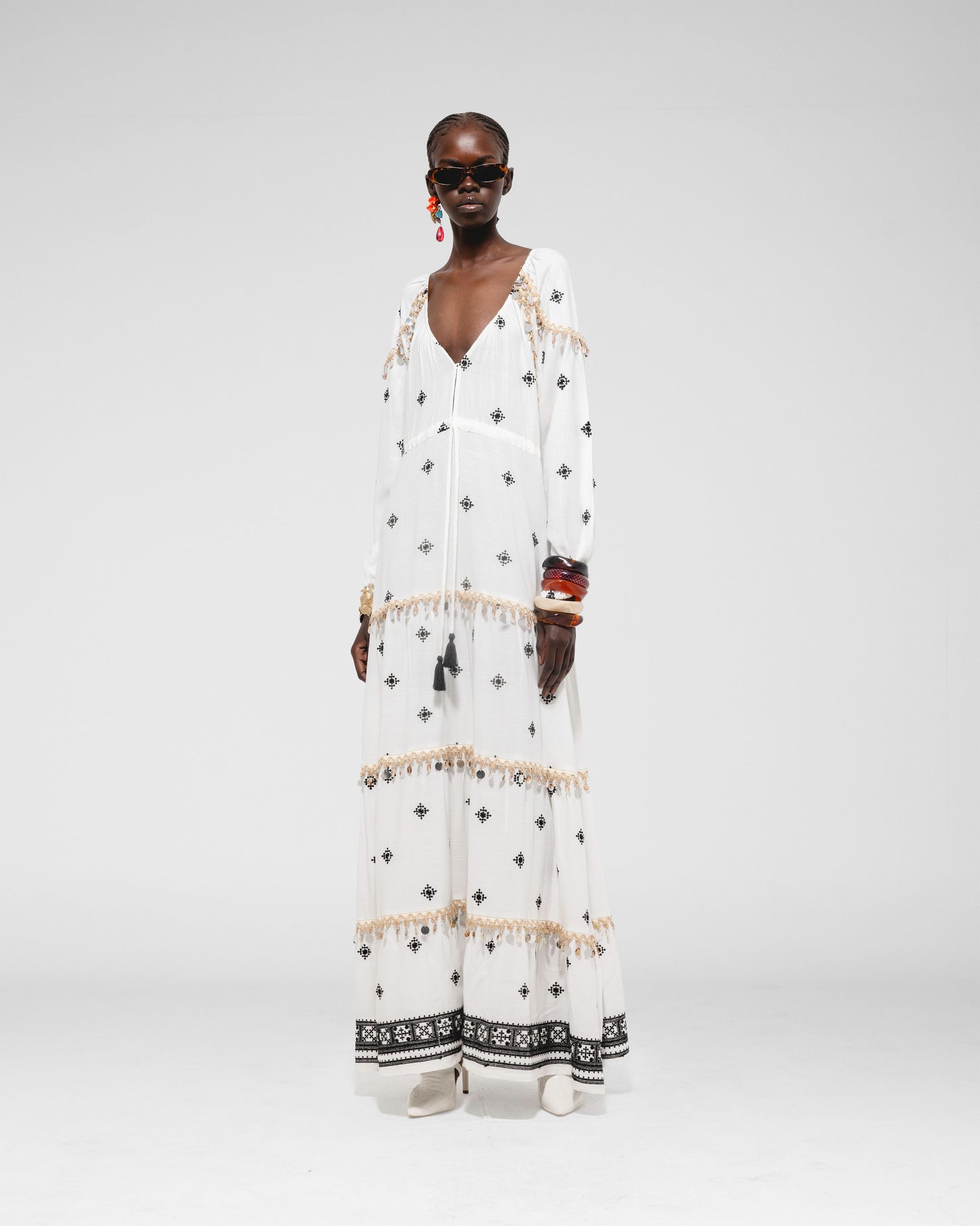 Pompom  Maxi Dress