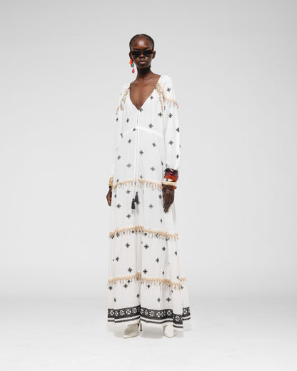 Pompom  Maxi Dress