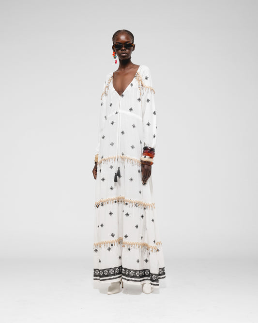 Pompom  Maxi Dress