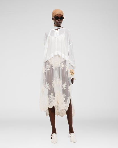 Lace-Trim Blouse