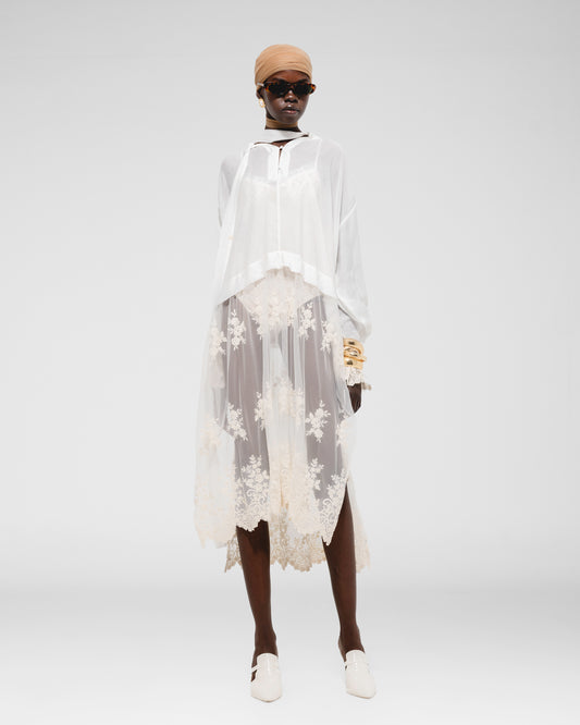 Lace-Trim Blouse