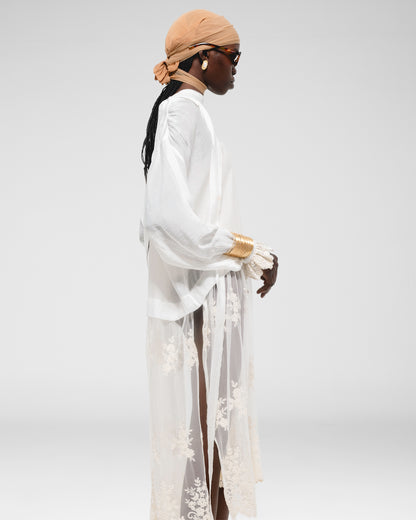 Lace-Trim Blouse