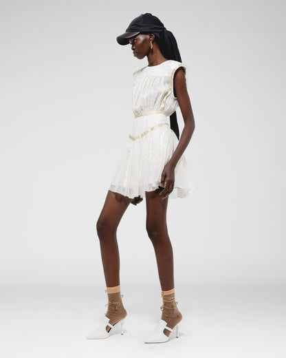 Embellished Trim Mini Dress