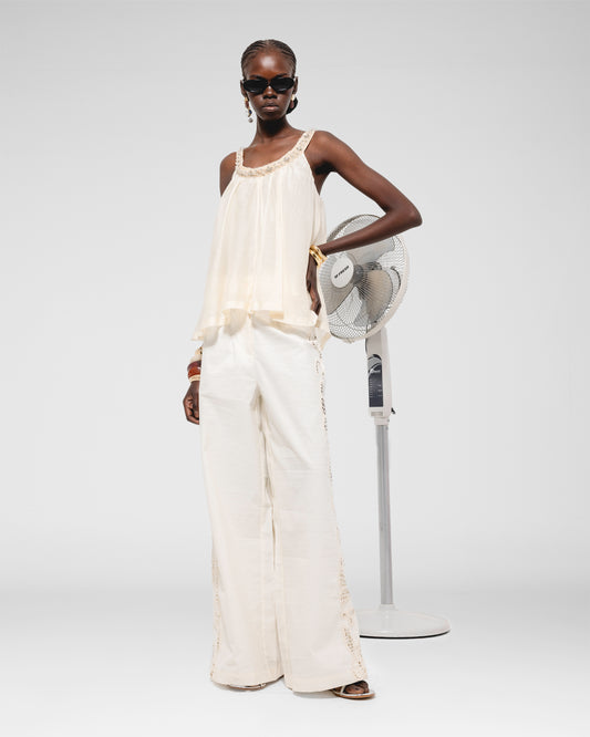 Pearl Trim Camisole Top 